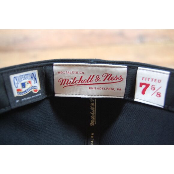 2023 Topps Lids x Mitchell & Ness Los Angeles Dodgers Fitted Hat Cap 7 5/8 Black - Picture 12 of 12